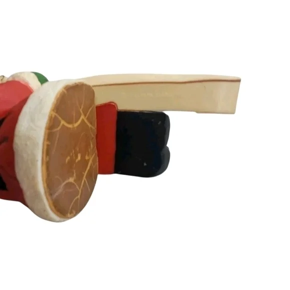 Vintage Santa Claus Checking His List Stocking Hanger 1984 Hallmark Set of 2 - Picture 4 of 11